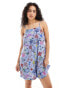 Фото #4 товара Vero Moda square neck oversized playsuit in seascape print