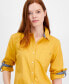 Фото #3 товара Women's Cotton Roll-Tab Button Shirt