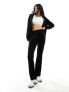 Pieces velour flare tracksuit trousers co-ord in black