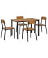 Фото #1 товара 5 PC Contemporary Dining Set Table with 4 Chairs Compact Kitchen Seating