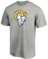 Фото #2 товара Men's Heathered Gray Los Angeles Rams Primary Logo T-shirt