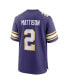 Men's Alexander Mattison Purple Minnesota Vikings Classic Player Game Jersey