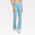 Women's Rib Flare Leggings - JoyLab Light Blue L