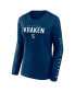 ფოტო #2 პროდუქტის Women's Deep Sea Blue Seattle Kraken Long and Short Sleeve Two-Pack T-shirt Set