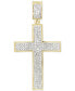 ფოტო #1 პროდუქტის Diamond Cluster Cross Pendant (1/2 ct. t.w.) in 10k Gold