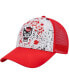 ფოტო #1 პროდუქტის Men's Gray, Red NC State Wolfpack Love Fern Trucker Snapback Hat