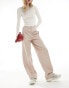 Фото #2 товара ASOS DESIGN Tall soft barrel leg trouser in mink