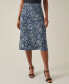 ფოტო #2 პროდუქტის Petite Printed Pull-On Midi Skirt