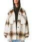 ფოტო #1 პროდუქტის Women's Oversized Plaid Shirt Jacket