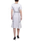 Women's Short Sleeve Piped Detail Dress