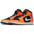 Кроссовки Nike Air Jordan 1 Mid Black Cone (Оранжевый)