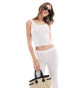 Фото #1 товара Mango lightweight knitted co-ord cami top in white