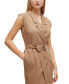 ფოტო #4 პროდუქტის Women's Belted Wrap Dress