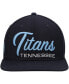 Фото #3 товара Men's Navy Tennessee Titans Script Wordmark Snapback Hat