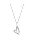 ფოტო #2 პროდუქტის Moments Sterling Silver Sparkling Cubic Zirconia Freehand Heart Pendant Necklace