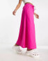 Фото #6 товара COLLUSION low rise linen beach skirt in pink