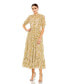 ფოტო #1 პროდუქტის Women's Embellished High Neck Long Sleeve Gown