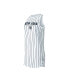 Women's White New York Yankees Reel Pinstripe Knit Sleeveless Nightshirt