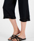 ფოტო #4 პროდუქტის Women's Fringe-Trim Capri Pants, Created for Macy's