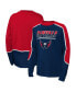ფოტო #1 პროდუქტის Big Boys Navy, Red Washington Capitals Pro Assist Long Sleeve T-shirt