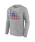 Фото #2 товара Men's Heather Gray Texas Rangers 2023 World Series Champions Locker Room Long Sleeve T-shirt