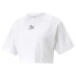 Puma Dare To Cropped Relaxed Crew Neck Short Sleeve T-Shirt Womens White Casual M - фото #3