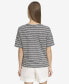 Фото #3 товара Women's Heritage Striped Short Sleeve Boxy Knit Pullover