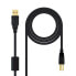 Фото #11 товара Кабель USB 2.0 A — USB B NANOCABLE 10.01.1203 Чёрный 3 m (1 штук)
