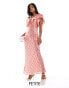 Never Fully Dressed Petite Tilda gold fleck ruffle maxi dress in pink Розовый, 44 - фото #1