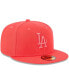 Фото #5 товара Men's Red Los Angeles Dodgers 2023 Spring Color Basic 59FIFTY Fitted Hat