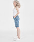 Фото #4 товара Шорты джинсовые Style & Co печатный сырые края острого подъема для Маки, петит