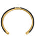 Фото #3 товара Браслет Esquire Men's Jewelry Woven Leather Cuff Gold-Tone