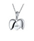 Фото #4 товара Delicate Saying BEST FRIENDS BFF Angel Wing Heart Shape Locket Necklace Pendant For Women Sterling Silver