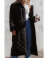 Womens Kallie Quilted Tie Front Coat