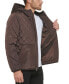 Фото #3 товара Men's Diamond Quilted Hooded Jacket