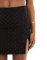 Фото #2 товара ASOS DESIGN co-ord hotfix mini skirt in black