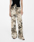 Фото #1 товара Women's Fluid Animal-Print Pants