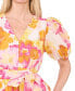 Фото #3 товара Women's Puff-Sleeve Floral Maxi Dress