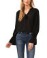 ფოტო #1 პროდუქტის Women's Long-Sleeve Tie-Neck Ruffle Blouse