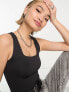 Фото #3 товара Only reversible seamless square neck vest top in black