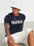 Hugo Dulivio logo t-shirt in navy