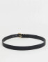 Pieces gold buckle belt in black