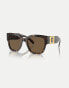 Фото #1 товара Versace ve4437u rectangle sunglasses in tortoise with brown lens in dark brown