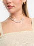 Фото #1 товара True Decadence flower pearl necklace in white