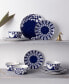 Фото #10 товара Bluefjord Floral 4 Piece Coupe Dinner Plates Set, Service for 4