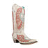 Corral Boots Heart And Wings Snip Toe Cowboy Womens Off White Casual Boots A423