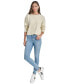 Women's Metallic Cable Knit Crewneck Sweater