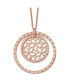 ფოტო #1 პროდუქტის Crystal Flowers Circles Pendant Cable Chain Necklace