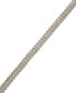 ფოტო #1 პროდუქტის Diamond Accent Leaf Bracelet in 18k Gold over Sterling Silver-Plated Brass