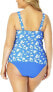 Фото #2 товара Anne Cole 285238 Women's Blue Floral Stretch Tankini Top, Size 18W